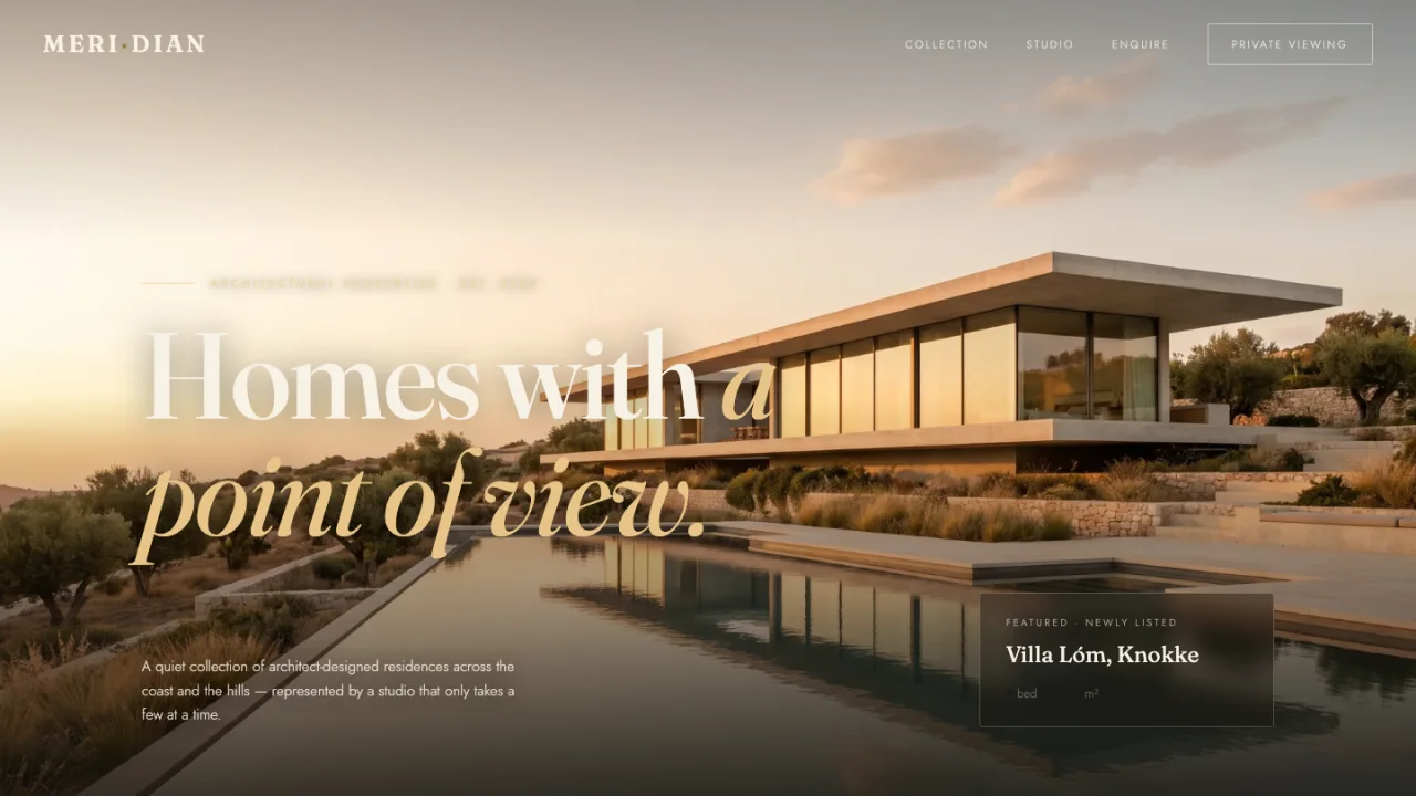 MERIDIAN — luxury real estate concept